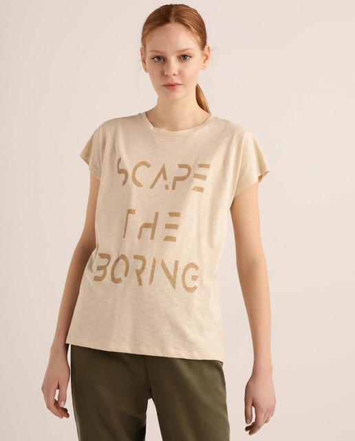 Camiseta de mujer manga corta cuello red