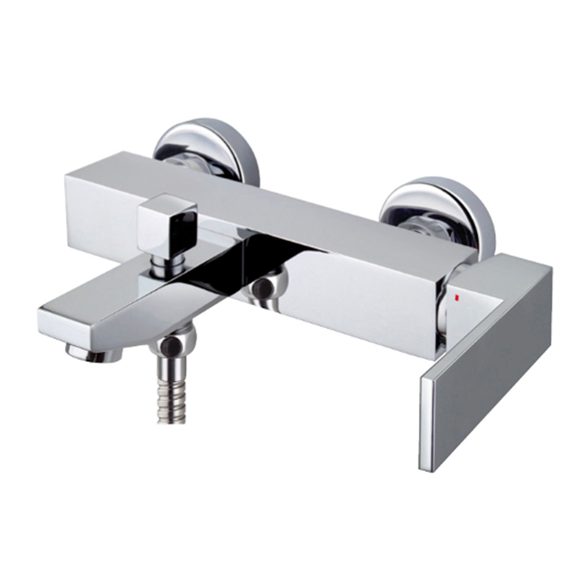 Torneira monocomando para banheira quadrada Tizziano Cromado-1
