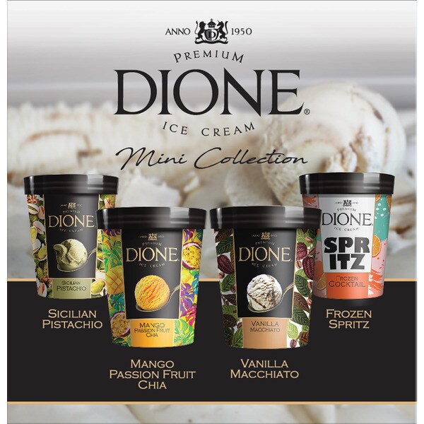 Dione Gelados Mini Colecção Pack 4 embalagem 120 ml