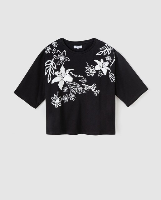 Camiseta de mujer con manga corta y cuel