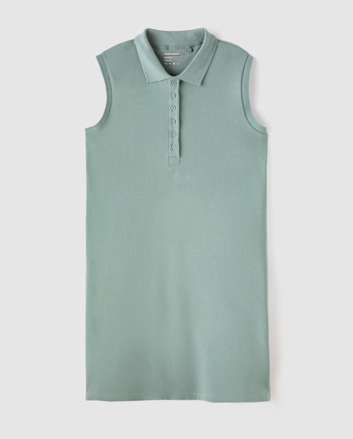 Vestido sin mangas de piqué