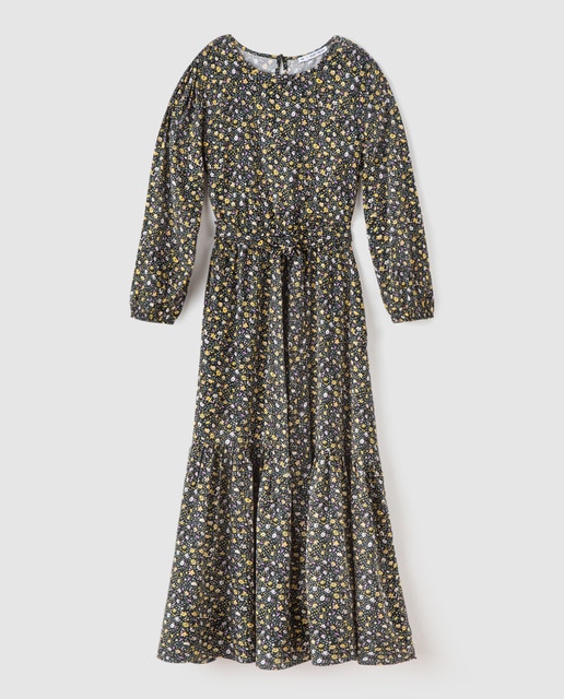 Vestido midi con estampado floral