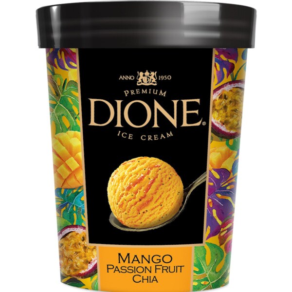 Dione Gelado de Manga e Arandos embalagem 500 ml