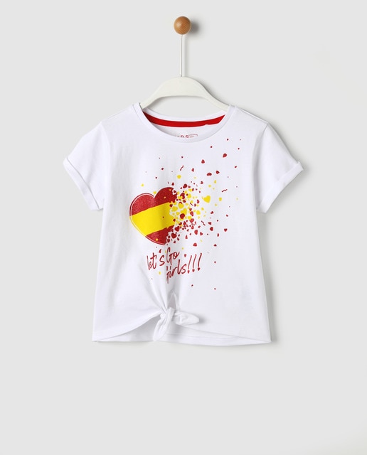 Camiseta de niña Eurocopa con corazón y