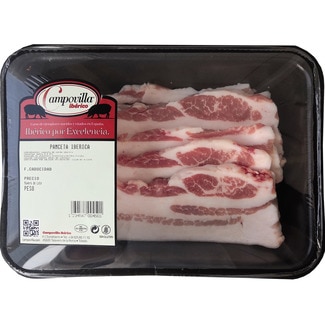 panceta fresca de cerdo ibérico peso aproximado bandeja 450 g - Campovilla