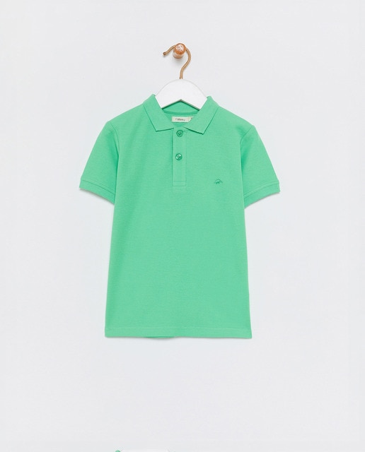 Polo de niño liso verde claro · Sfera · El Corte Inglés