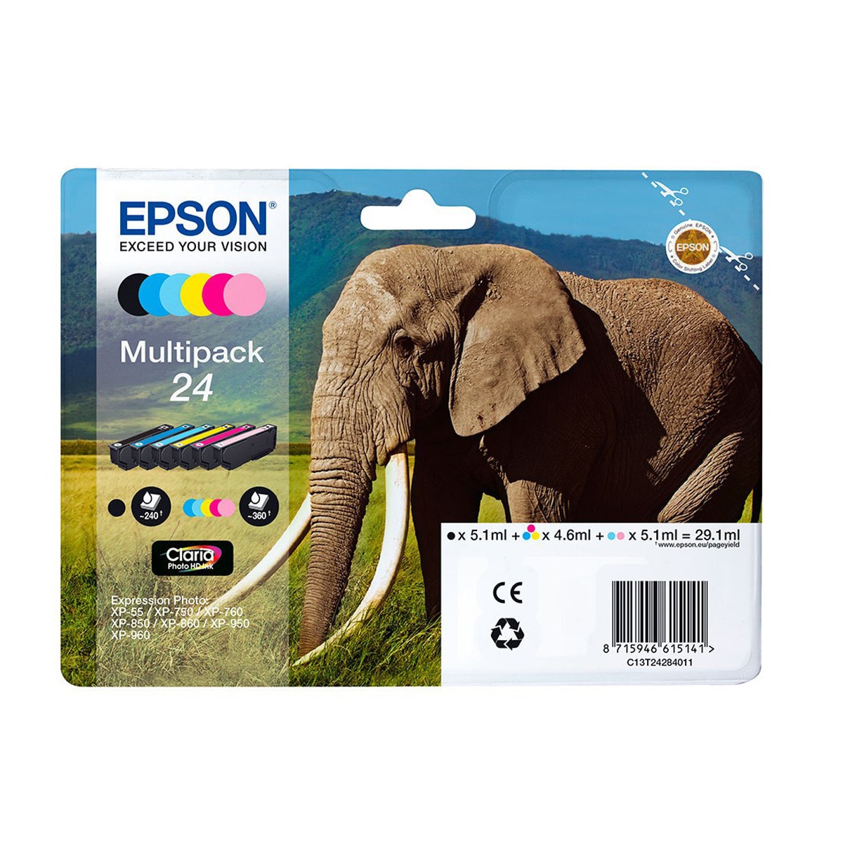 Multipack Original Epson 24 6-colores (C13T24284021) 1