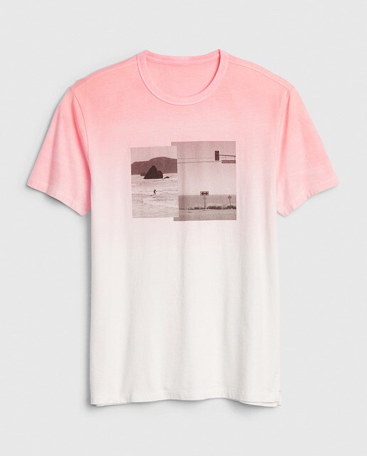 camisa rosa manga corta hombre