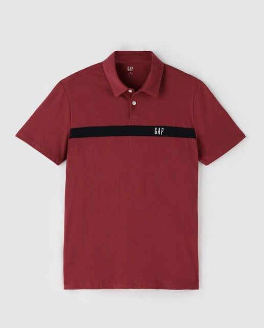 polo burdeos hombre