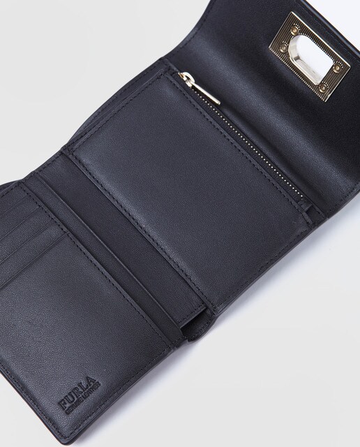 Cartera mediana de mujer Furla 1927 de piel en negro con solapa · Furla · El  Corte Inglés