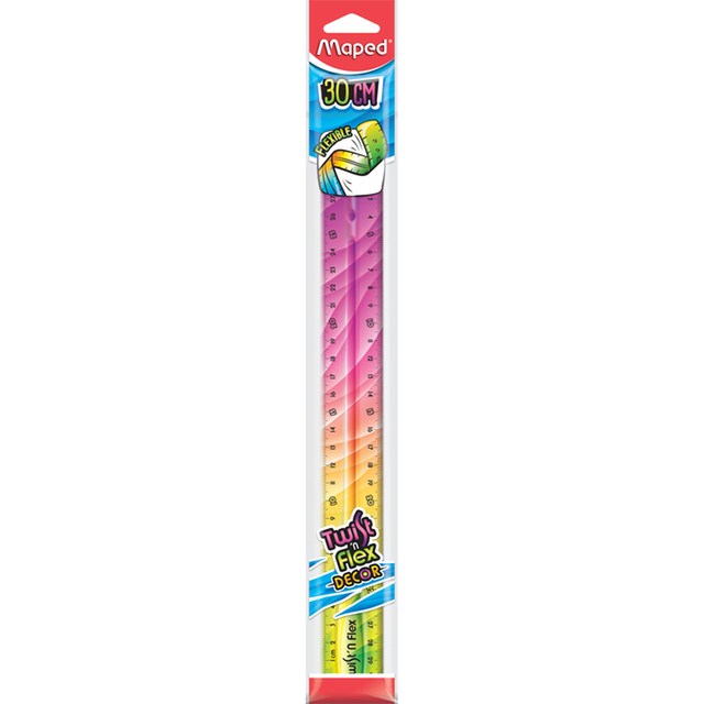 Imagen 0 de Regla flexible patrones 30 cm Twistnflex Maped multicolor