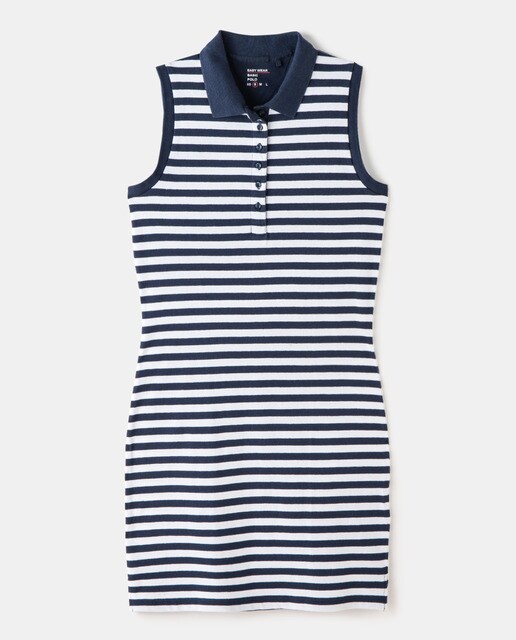 Vestido sin mangas de piqué