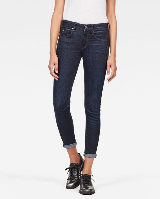 Imagen 0 de Vaquero de mujer Arc 3D Mid Skinny de tiro medio con acabado usado