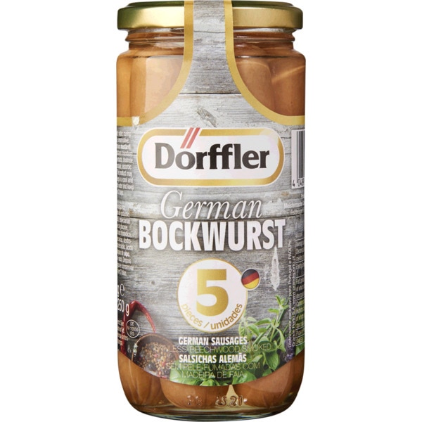 Salsichas Bockwurst 5 Unidades frasco 250 g