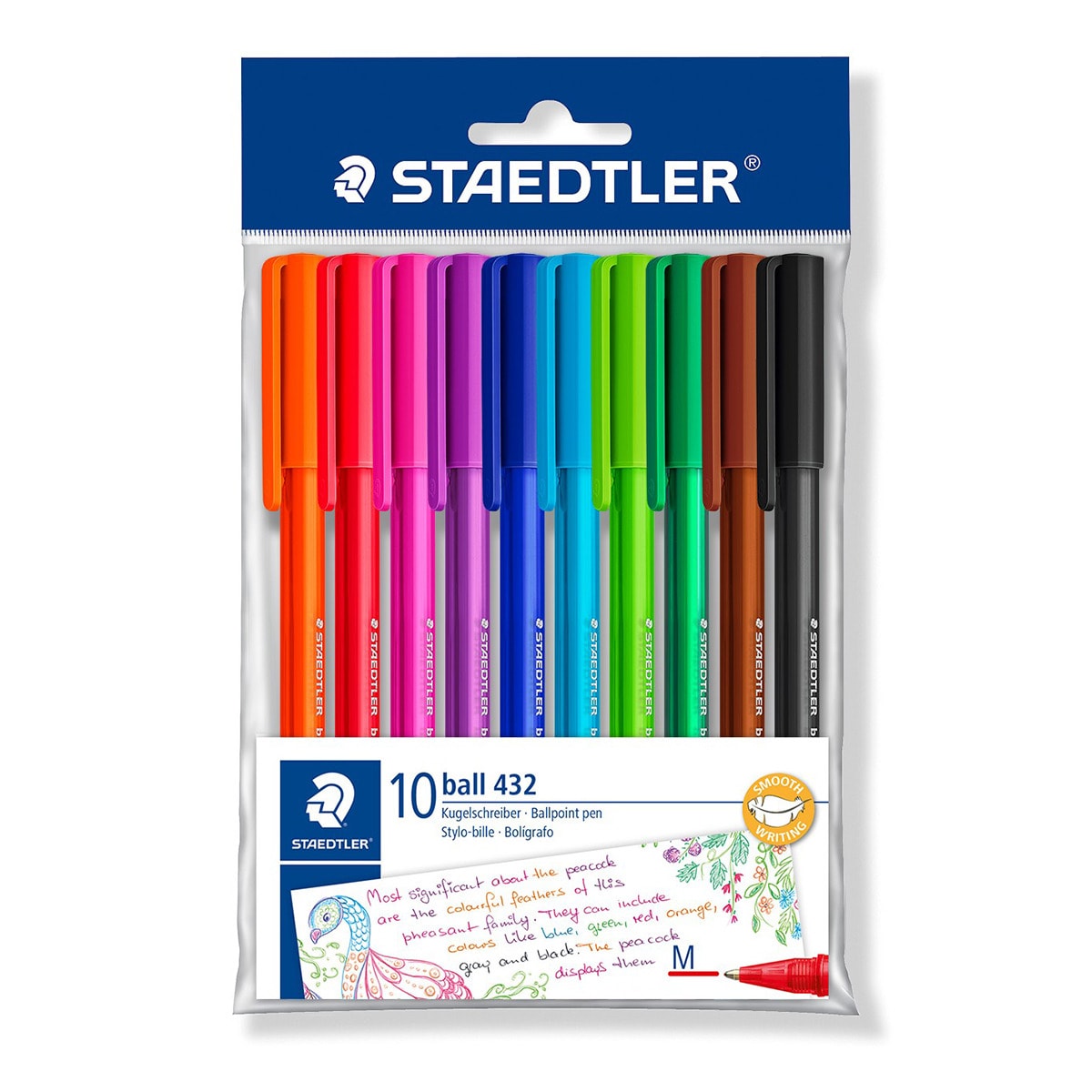 Bolsa 10 Canetas esferográficas Staedtler cores sortidas 1