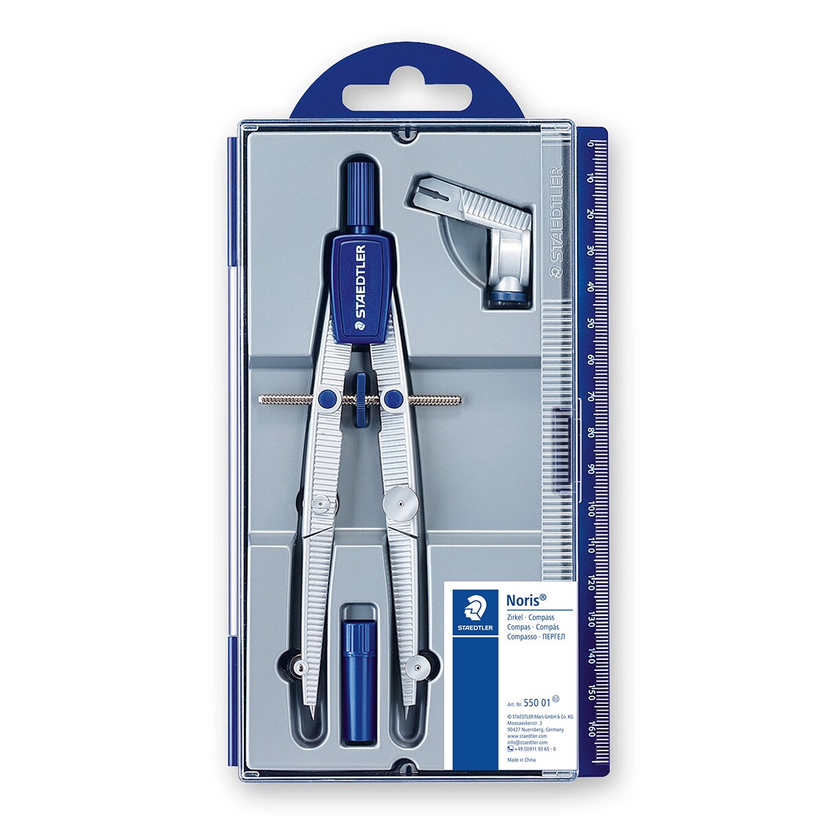 Compasso Escolar Noris Club com adaptador Staedtler 1