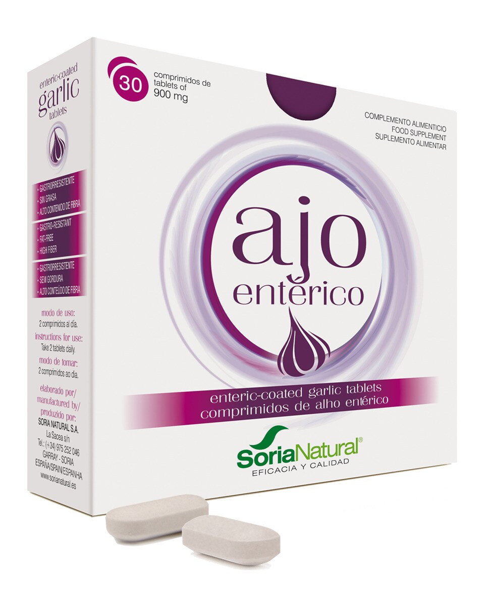30 Comprimidos Ajo Entérico Soria Natural 1