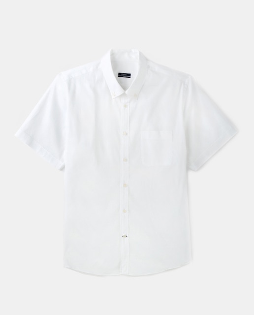 camisa oxford blanca hombre