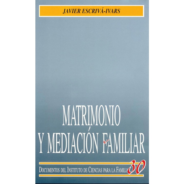 Imagen 0 de Matrimonio y mediación familiar (Tapa blanda)