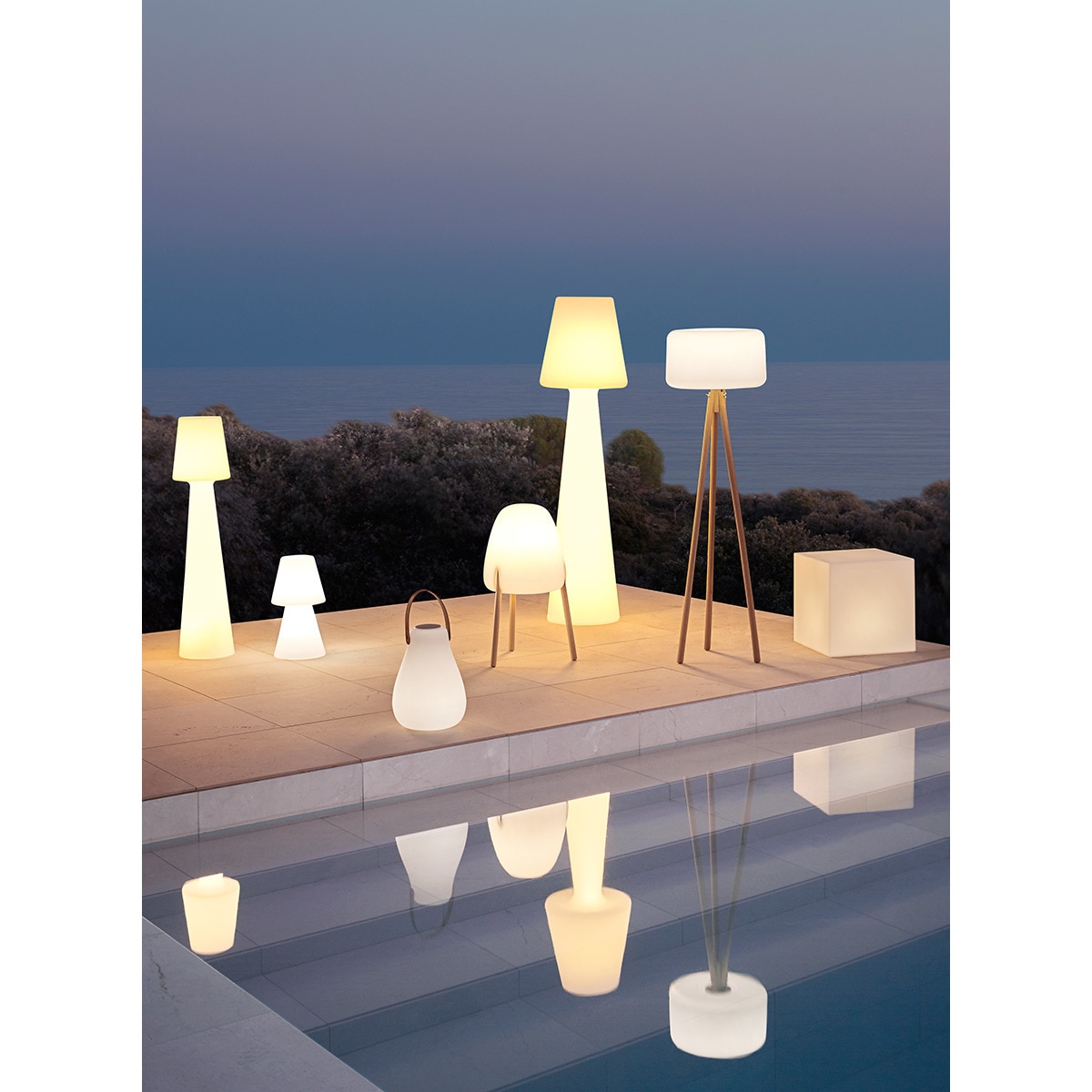 Candeeiro de exterior com carga solar 45 New Garden Branco-7