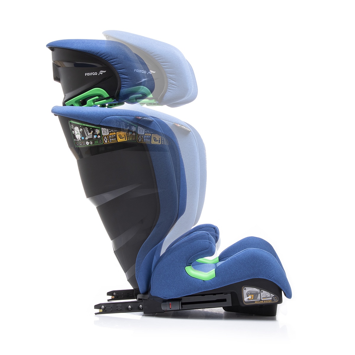 Silla de coche Fairgo Raga Fix i-Size (100 - 150 cm) Azul Melange-10