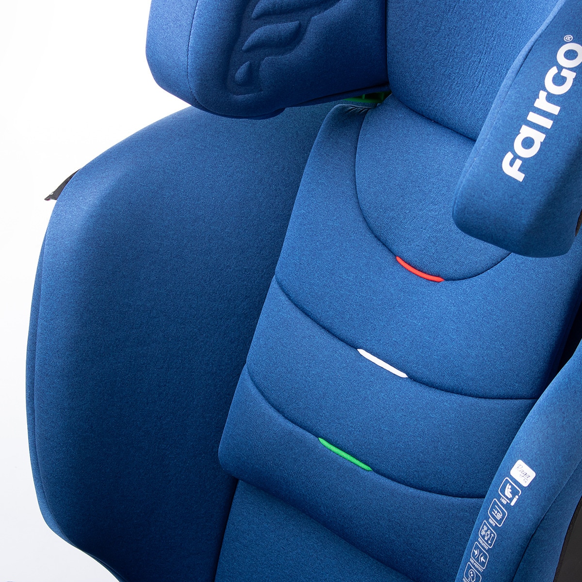 Silla de coche Fairgo Raga Fix i-Size (100 - 150 cm) Azul Melange-15