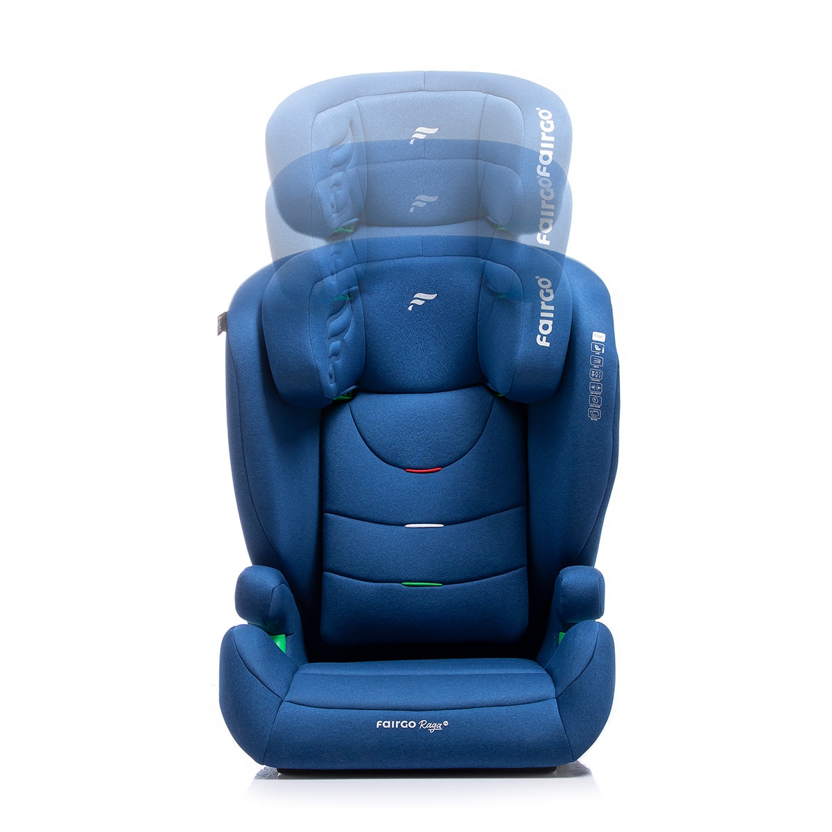 Silla de coche Fairgo Raga Fix i-Size (100 - 150 cm) Azul Melange-7