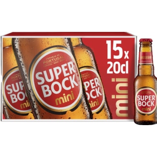 Cerveja Mini Pack 15 unidades garrafa 20 cl - Super Bock