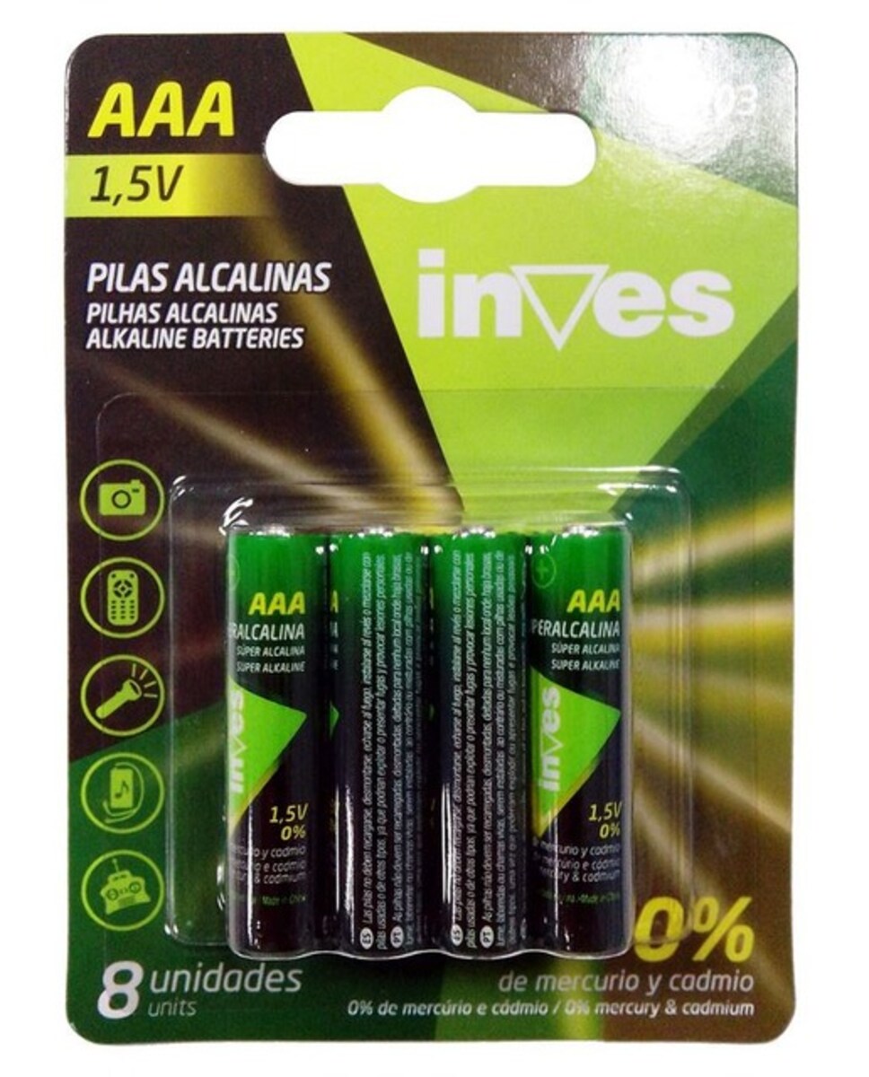 Blister Pilhas Inves AAA LR03 1
