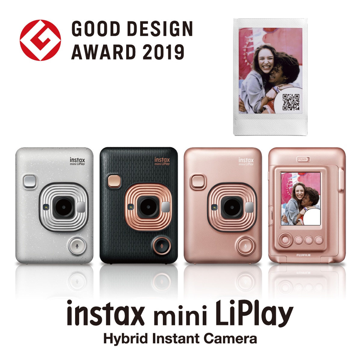 Câmara instantânea INSTAX MINI LIPLAY ELEGANT BLACK EX D 8