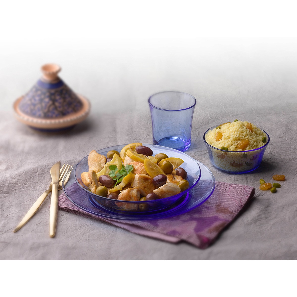 Prato plano Lys Duralex Azul-claro-5