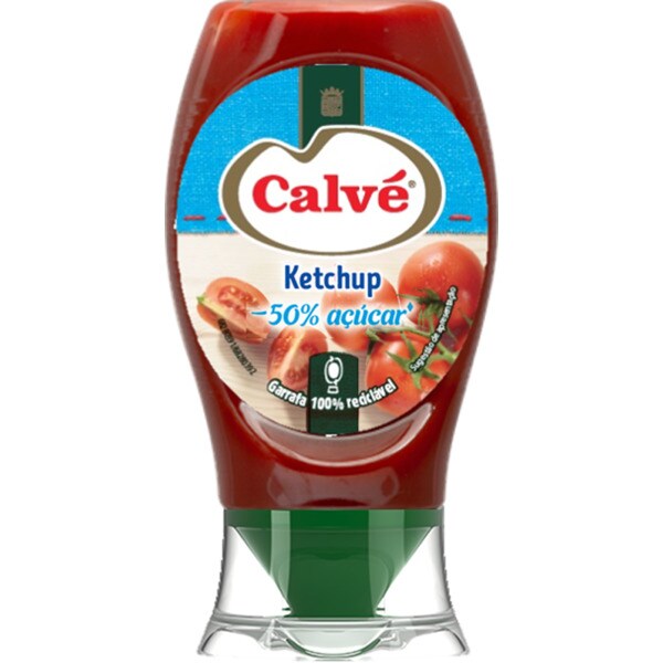 Calvé Ketchup -50% Açúcar embalagem 268 g
