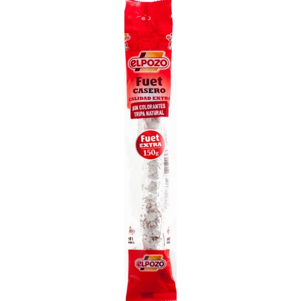 Fuet Caseiro sem Glúten embalagem 150 g