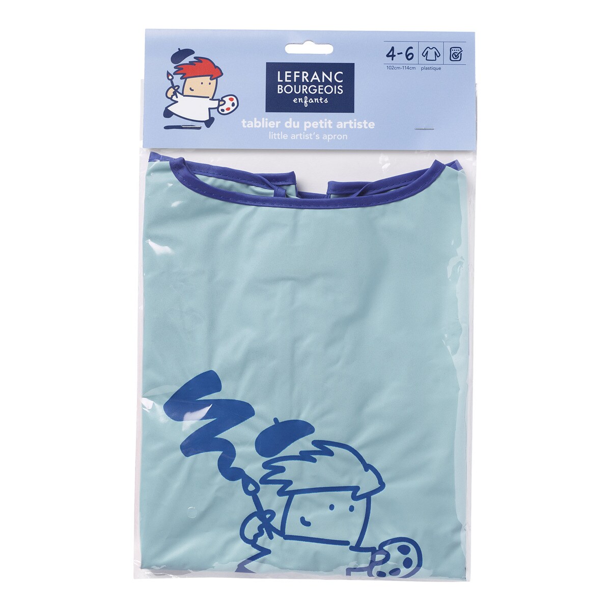 Avental de plástico com manga comprida para criança de 4 a 6 anos 2
