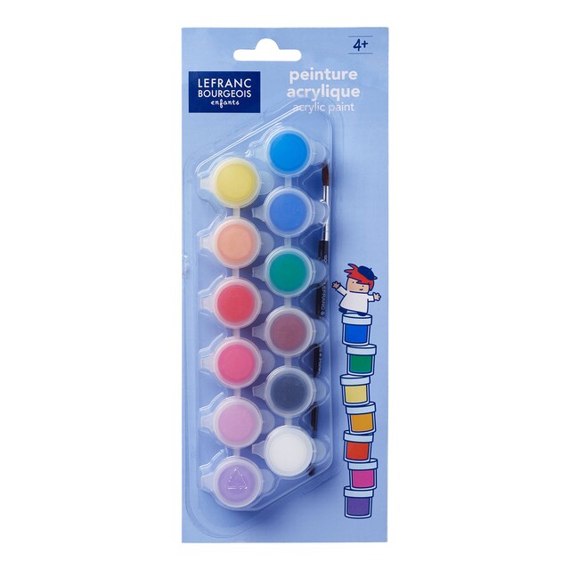 Imagen 0 de Set de 12 Colores de Pintura Acrílica De 5 ML Lefranc Bourgeois