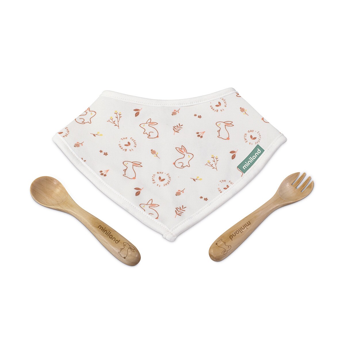 Set de cou et bandana Miniland Natur Picneat Bunny Eco