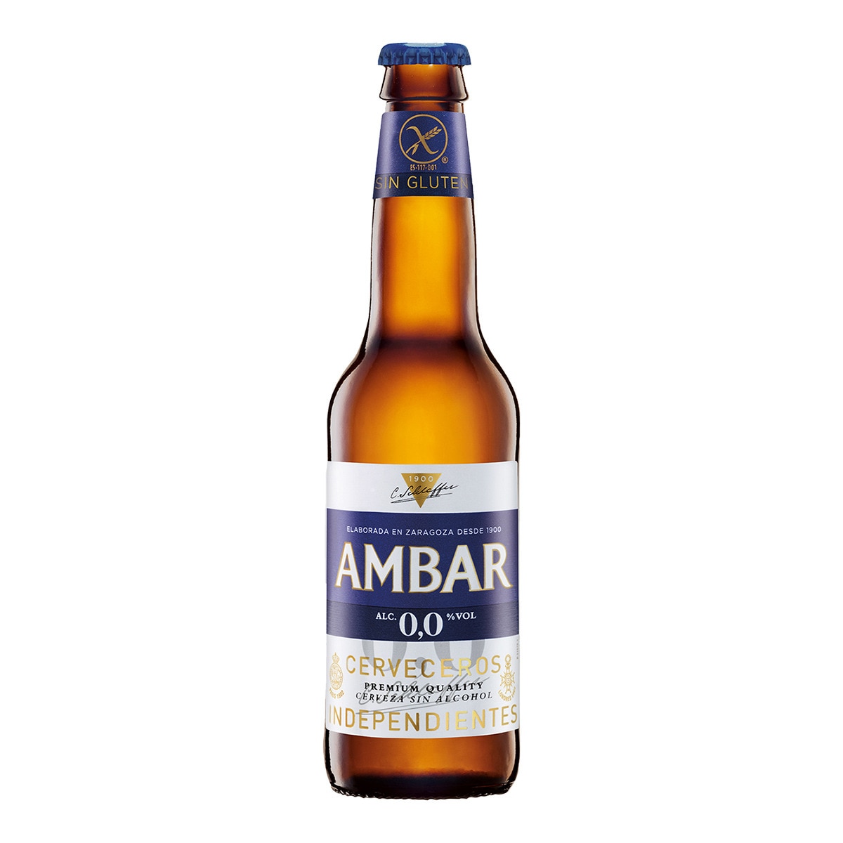 Ambar - Cerveza Rubia Ámbar Sin Acohol Y Sin Gluten