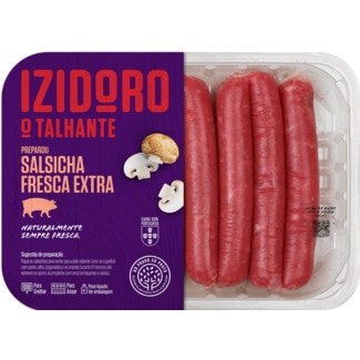 Salsichas Frescas Extra de Porco embalagem 500 g - Izidoro O Talhante