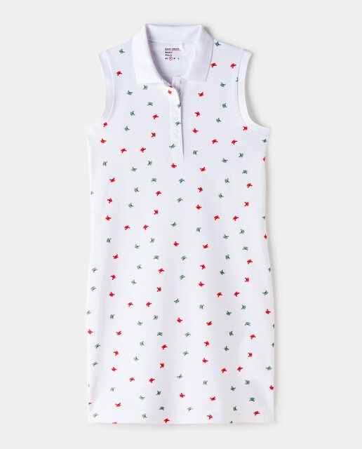 Vestido sin mangas de piqué