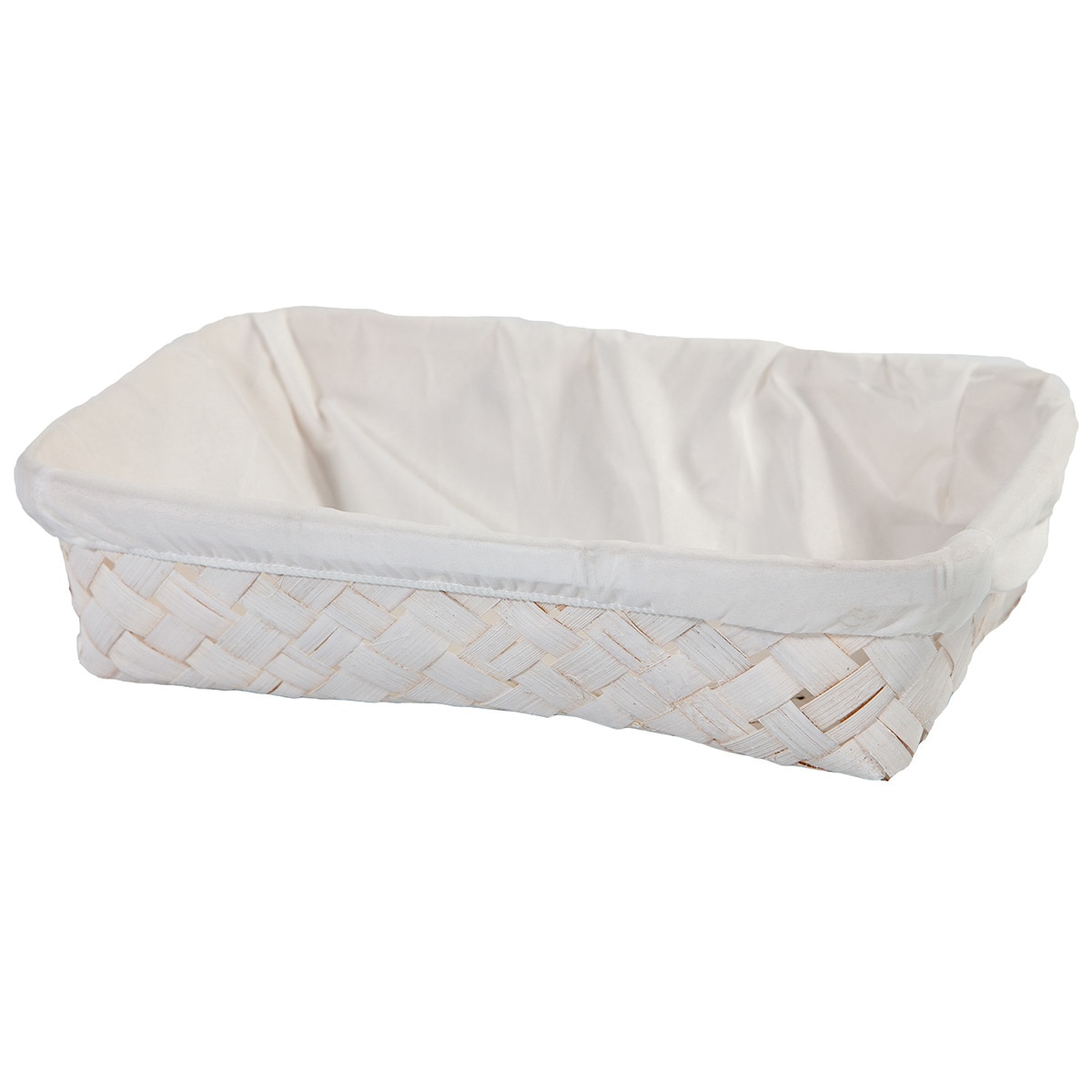 Meng - Bandeja Rectangular De Bambú Lacado Blanco