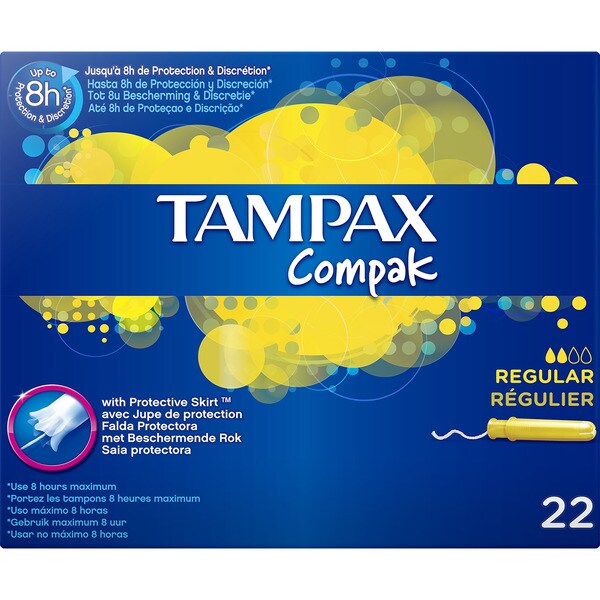 Comprar Compak tampones con aplicador regular caja 22 unidades · TAMPAX
