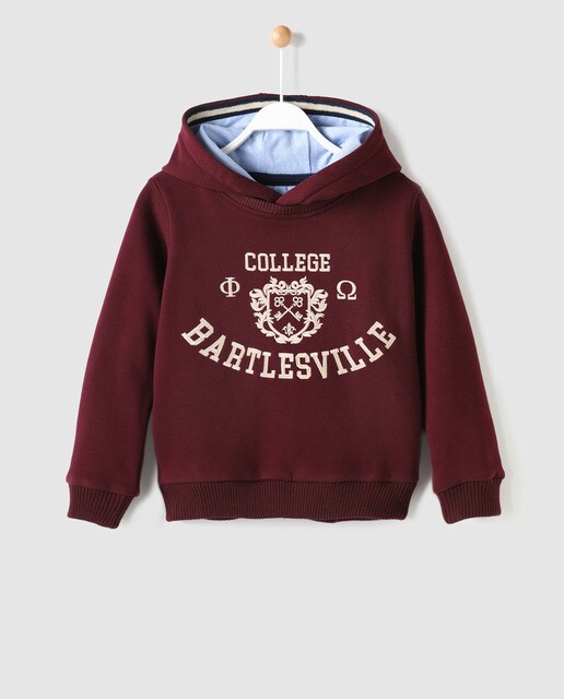 Sudadera de niño granate con capucha · Bass 10 · El Corte Inglés