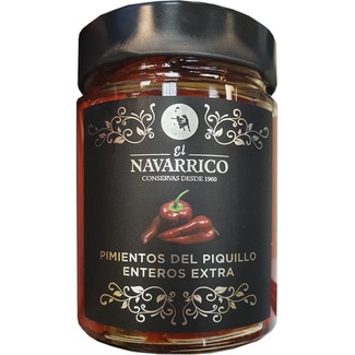 pimientos del piquillo enteros extra frasco 290 g neto escurrido - El Navarrico