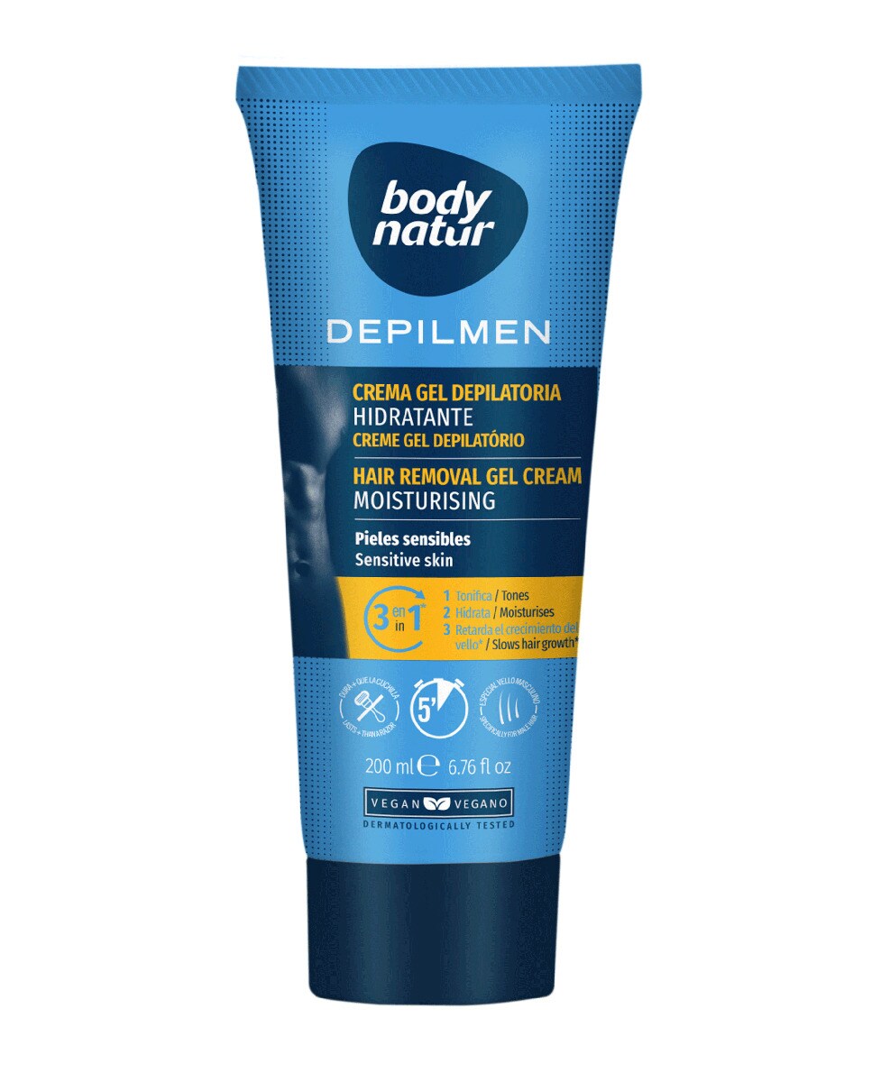 Body Natur - Crema Gel Depilatoria Masculina Depilmen Piel Sensible