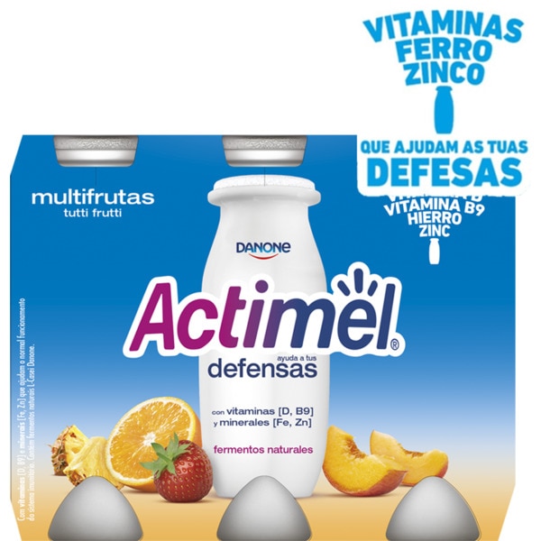 Iogurte Líquido de Multifrutas Pack 6 unidades embalagem 100 g