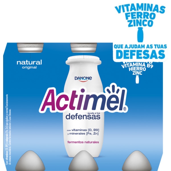 Iogurte Líquido Natural Pack 6 unidades embalagem 100 g