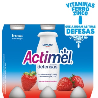 Iogurte Líquido de Morango Pack 6 unidades embalagem 100 g - Actimel