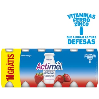 Iogurte Líquido de Morango Pack 12 embalagem 100 g - Actimel