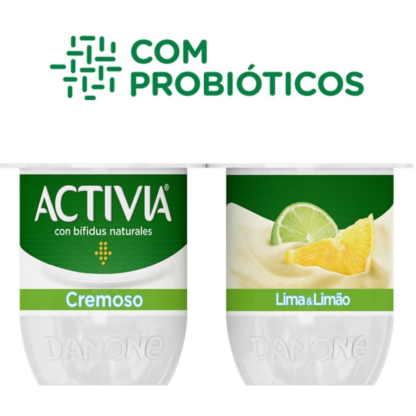 Bifidus Cremoso de Lima-Limão Pack 4 unidades embalagem 115 g