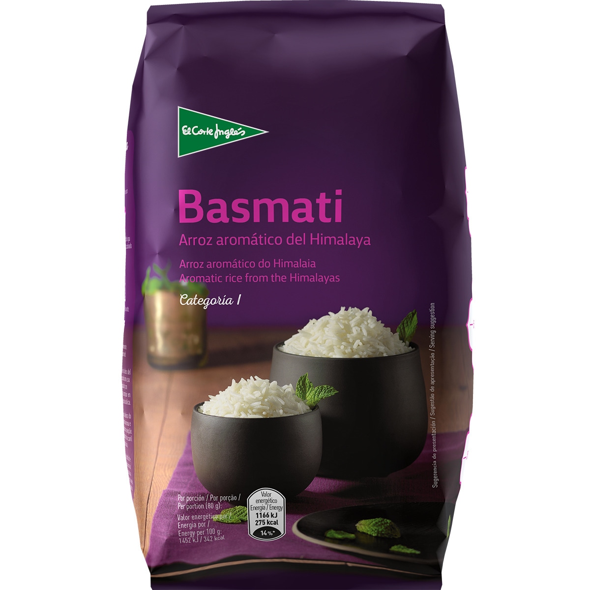 arroz basmati aromático del Himalaya paquete 1 kg